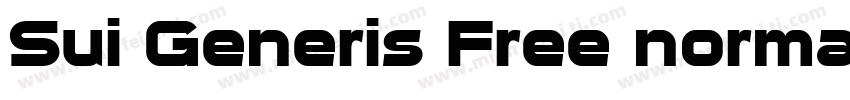 Sui Generis Free normal字体转换